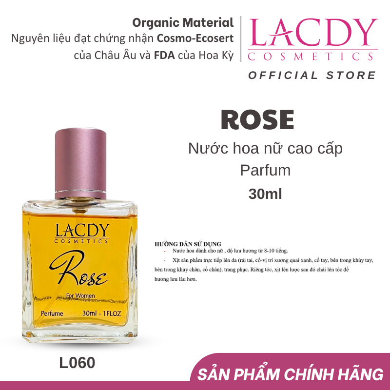 Nước hoa nữ hương Hoa Hồng ROSE L060 (30ml)