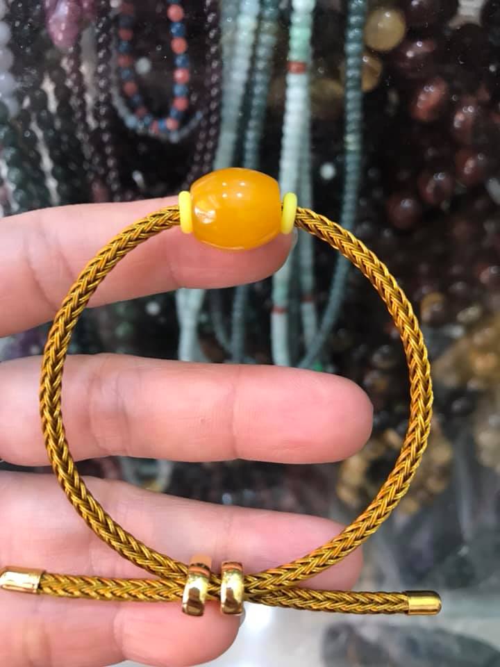 VÒNG TAY LU THỐNG VÀNG ANH TRÒN KIỂU DÂY VÀNG ĐẸP NỮ MẠNG KIM THỔ THỦY CHẤT LIỆU ĐÁ MÃ NÃO FREESIZE Ạ