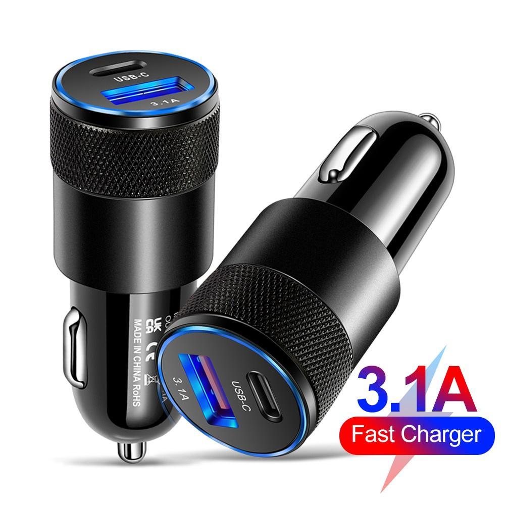 Tẩu Sạc Nhanh USB C 66W PD 3.0 Hai Cổng USB Cho iPhone 13 12 Pro Max Xiaomi 12