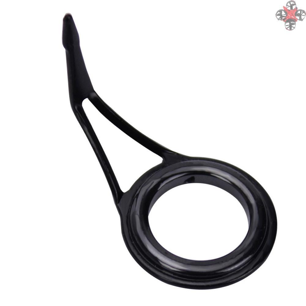 TOP 75Pcs Fishing Rod Guide Tips Carbon Steel Frame with Ceramic Ring Rod Replacement Tip Eye Set