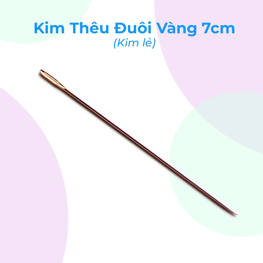 Kim Thêu Đuôi Vàng dài 7cm