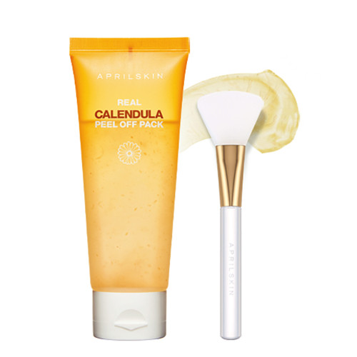 Mặt nạ tẩy tế bào chết Real Calendula Peel Off Pack Aprilskin - Cọ Real Jelly Brush