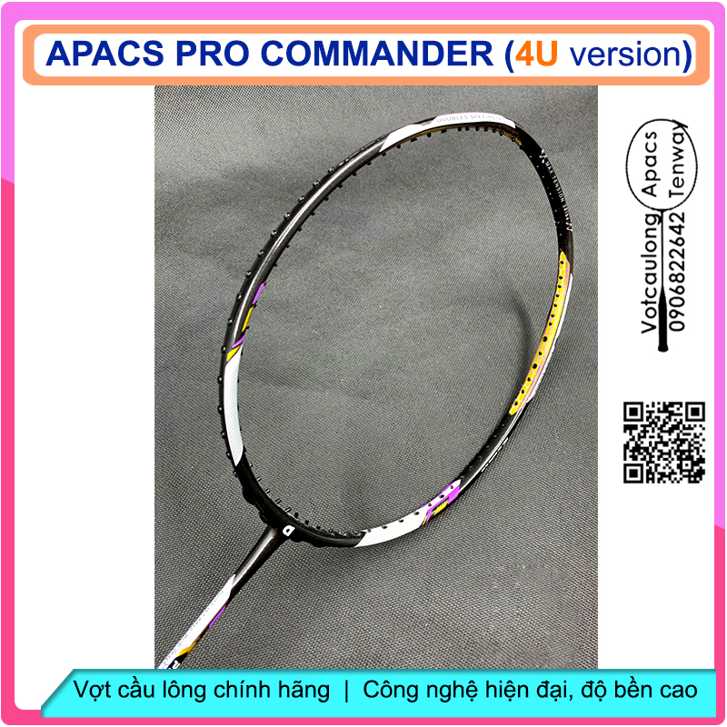 Vợt cầu lông Apacs Pro Commander 4U – Vợt thân đũa chống cản gió, chuyên công cao cấp