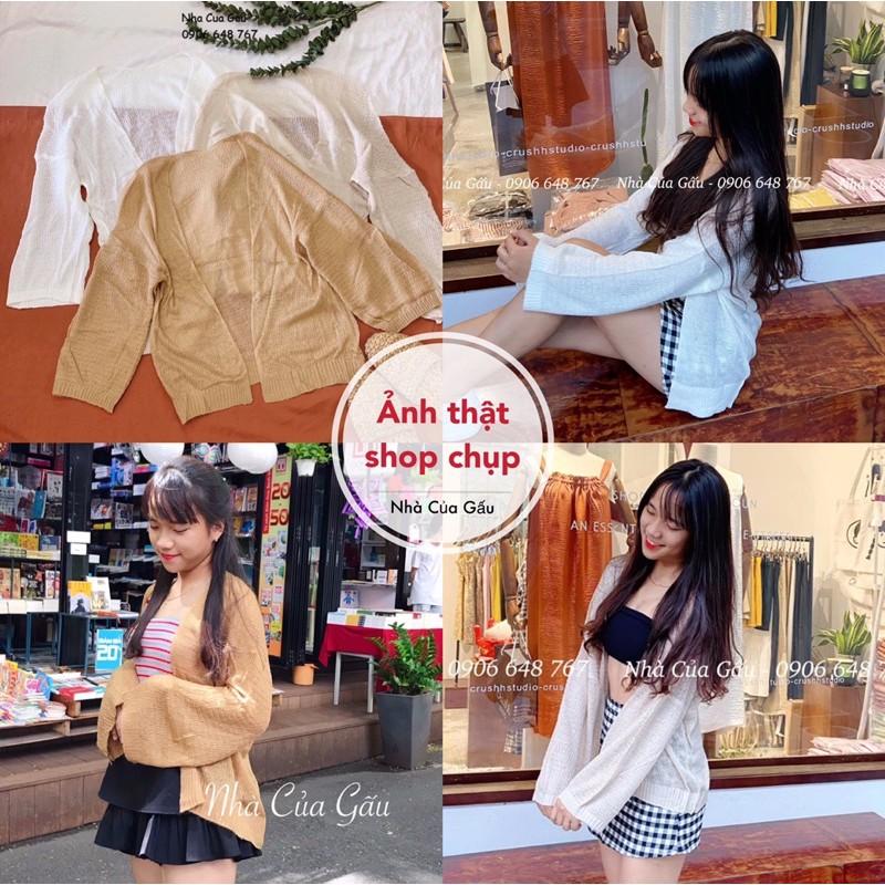 Áo khoác cardigan len mỏng siêu đẹp