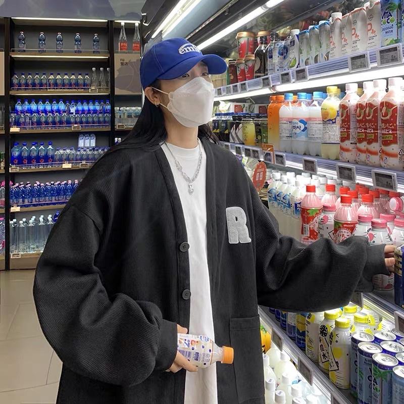 Áo khoác cadigan nam nữ có túi áo khoác ngoài phối nút gài xin xân chất vải nỉ cotton siêu đẹp R