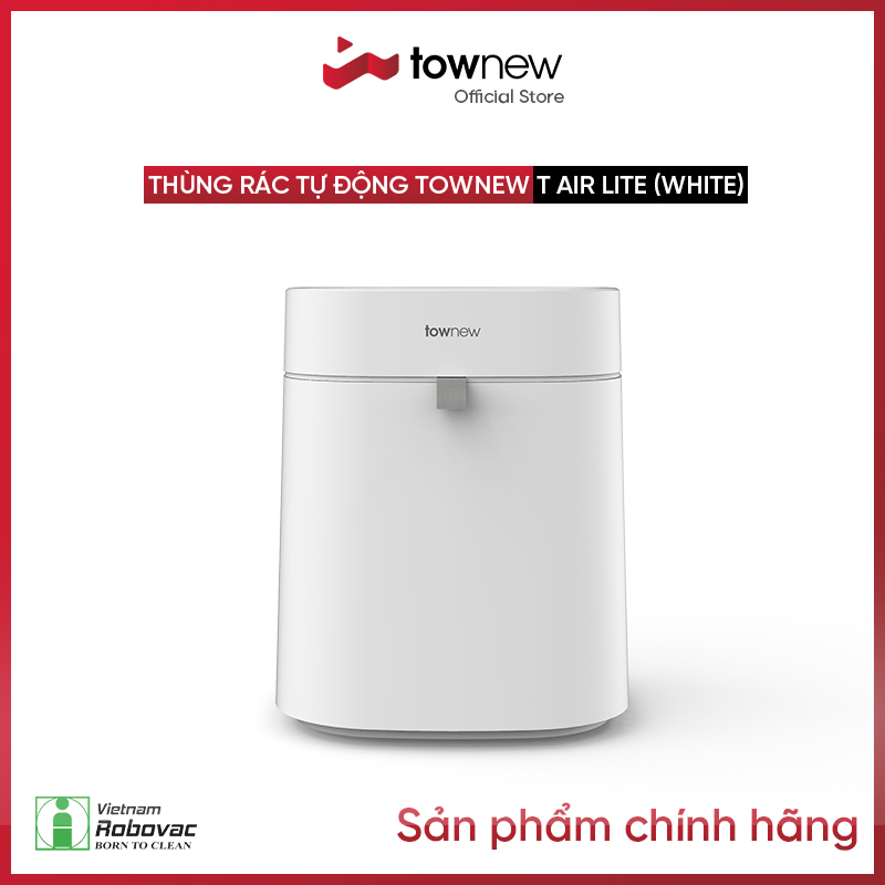 Thùng Rác Thông Minh TOWNEW T AIR LITE (WHITE) - Tự động đóng gói và thay túi rác - Bản Quốc Tế - Hàng Chính Hãng