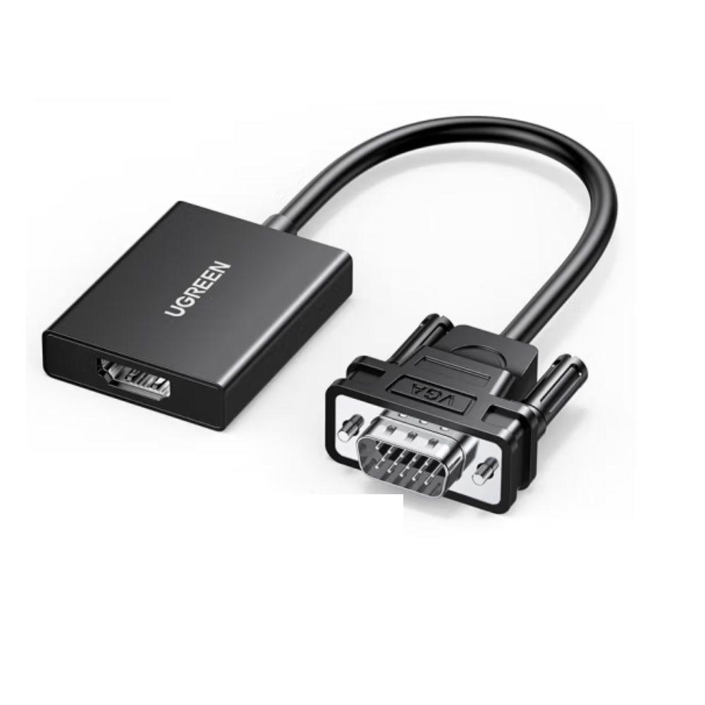 Dây chuyển đổi VGA sang HDMI màu đen dài 25cm Ugreen 50945 - Hàng chính hãng