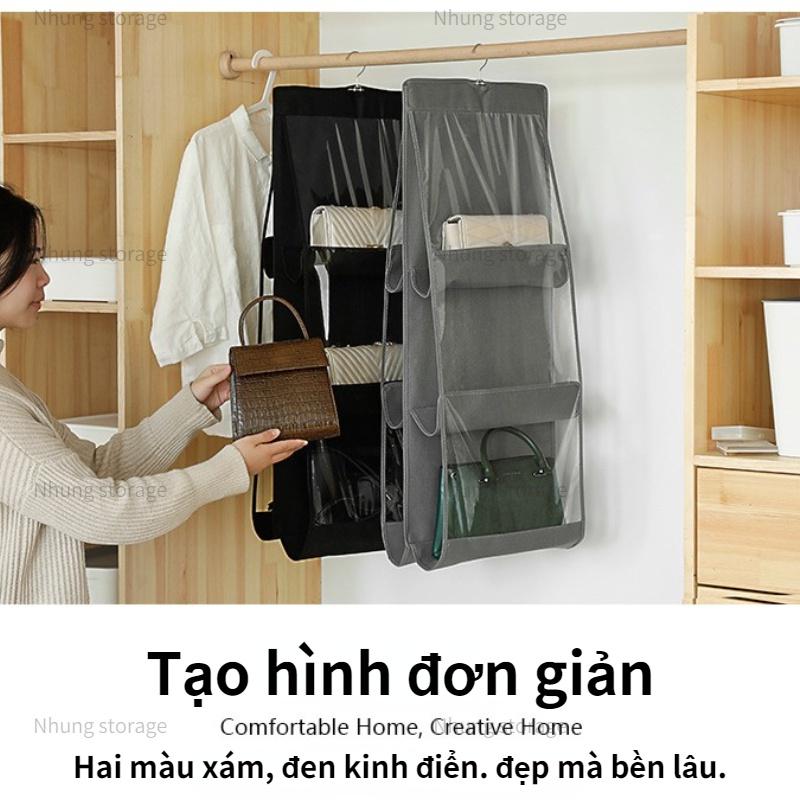 Túi Đựng Túi Xách 6 Ngăn Có Móc Treo Xoay 360 Độ Nhiều Tầng Chống Bụi Bẩn Chống Biến Dạng