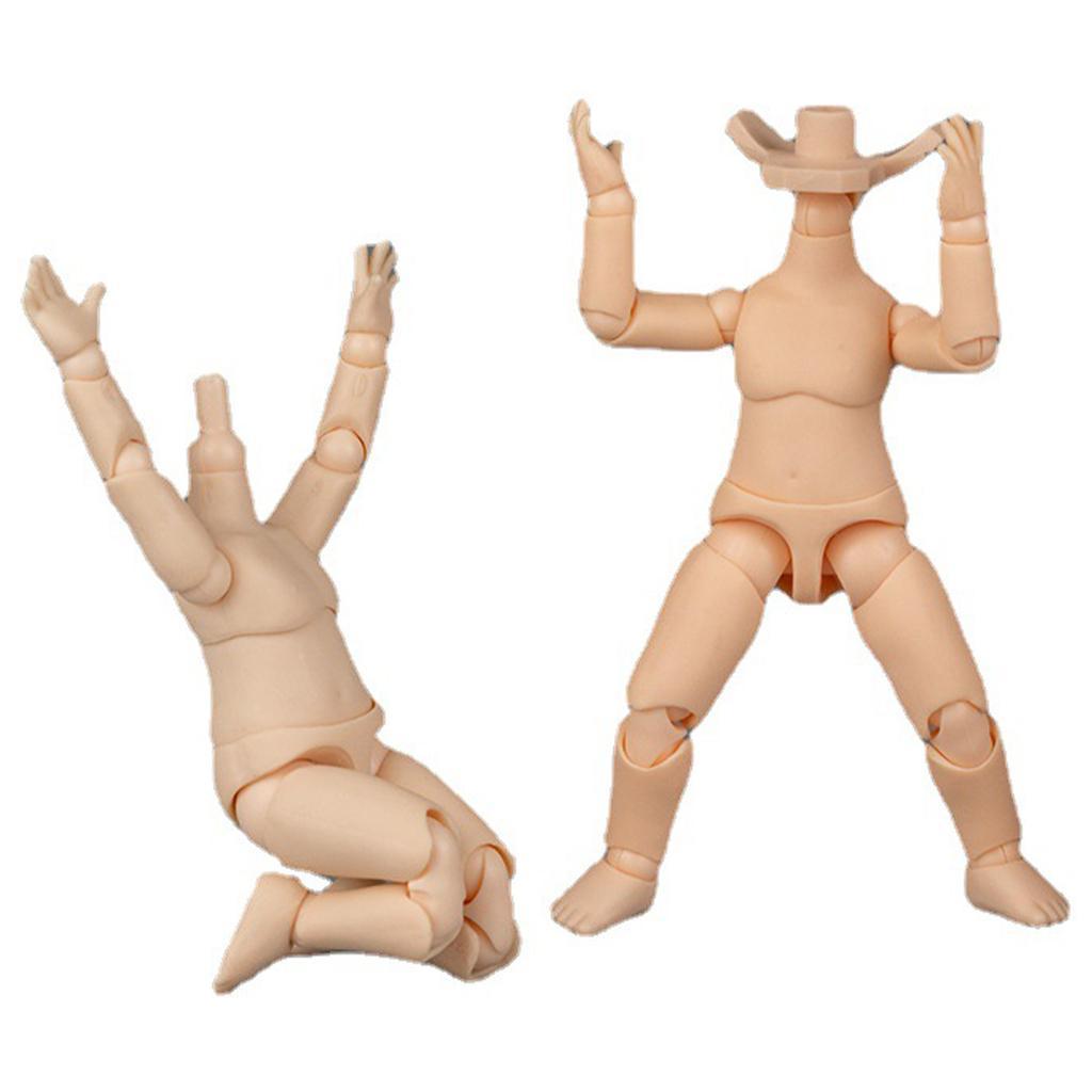 Flexible Jointed BJD Doll Body No Head Kids Toys DIY