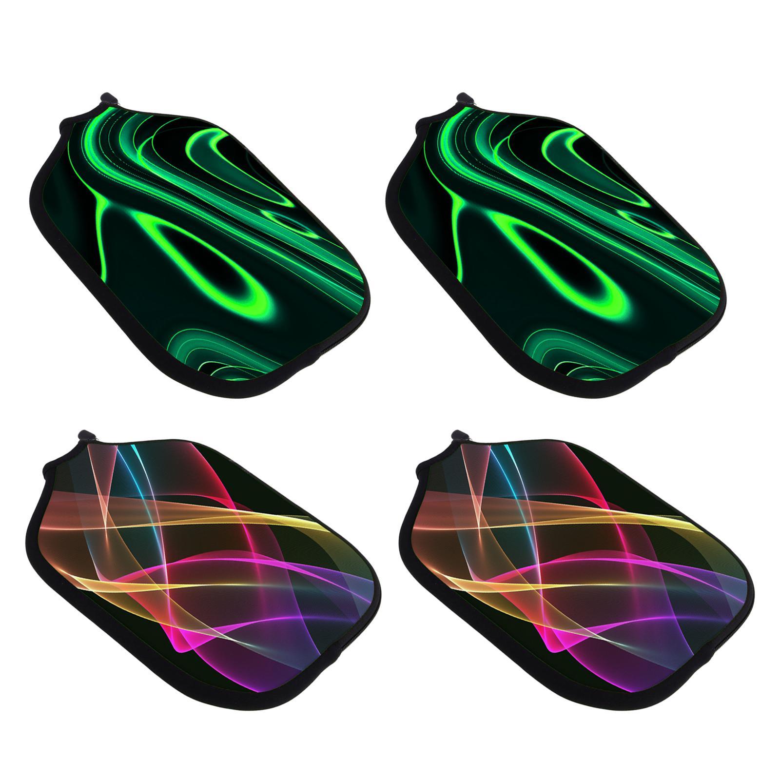 4pcs Neoprene Pickleball Paddle Cover Zipper Sleeve