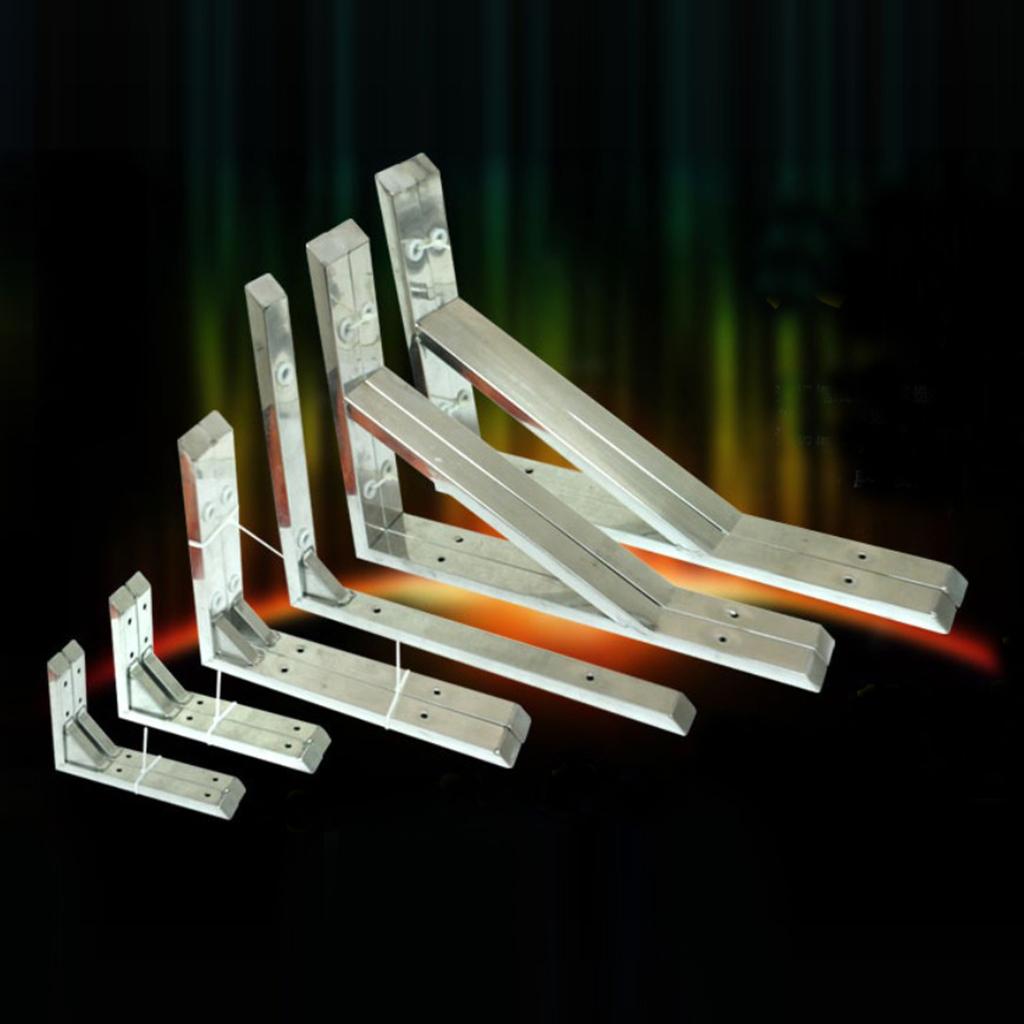 2x2 Pcs Stainless Steel Triangular Corner Wall Shelf Bracket Holder 6 Inch