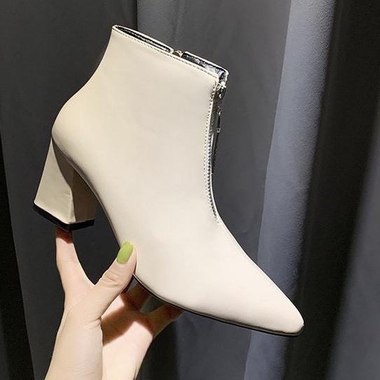 Boot nữ khóa trước đế vuông cao 7p dễ đi mã BB_BT02