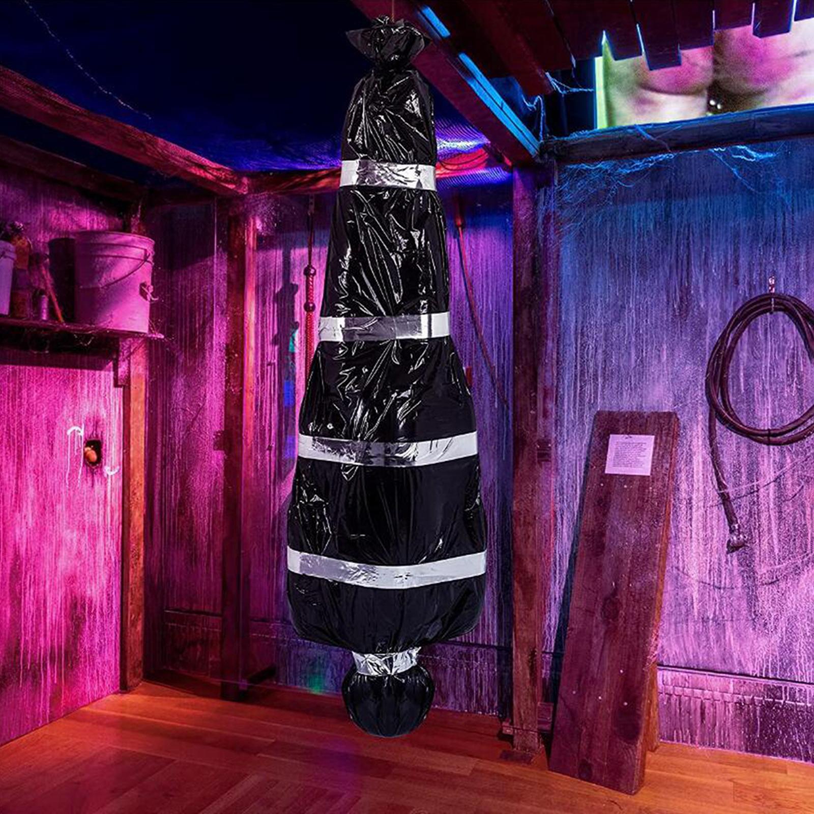 Halloween Decorations Dead Victim Props, Scary Fake Corpse in Bag Halloween Outdoor Prop Creepy Haunted House Decor