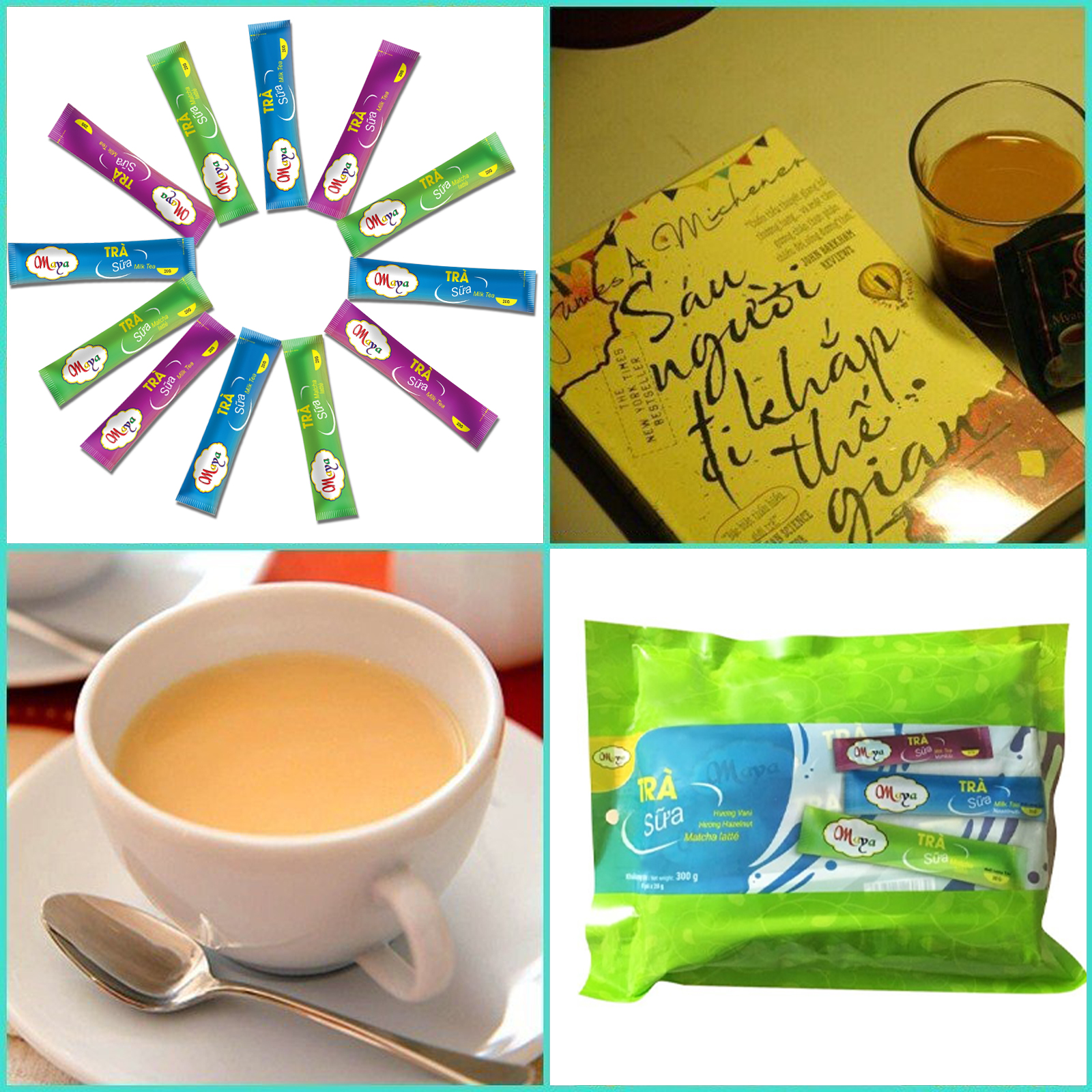 Trà Sữa Vanilla, Hazelnut Và Matcha Latté Hòa Tan Maya (15 Gói x 20g)