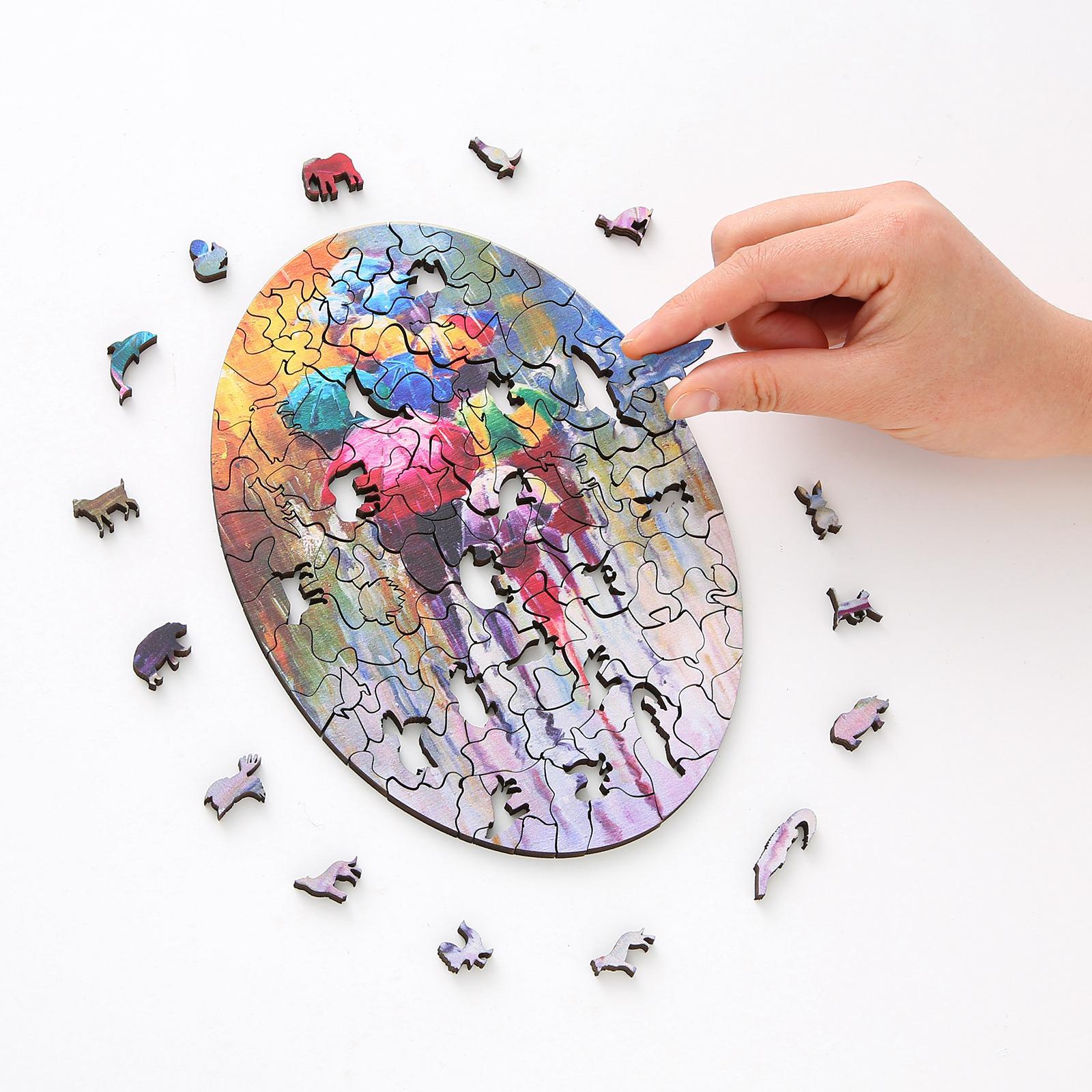 Model DIY Craft Kit Wooden Jigsaw Puzzle for Adults Kids