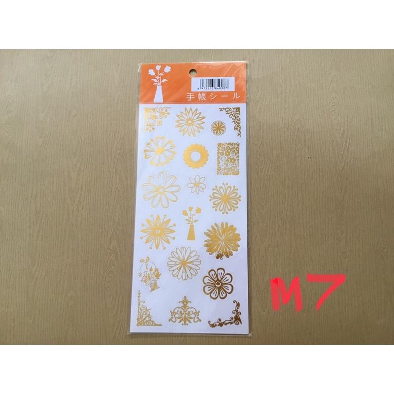 Sticker nhũ vàng trang trí scrapbook,thiệp, sổ