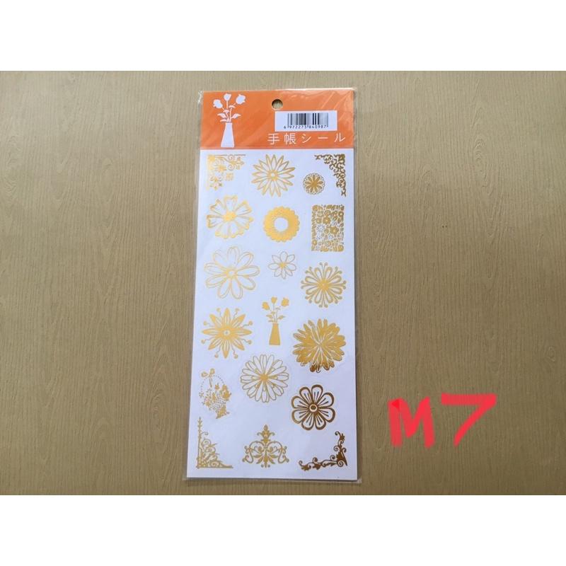 sticker nhũ vàng trang trí scrapbook,thiệp, sổ