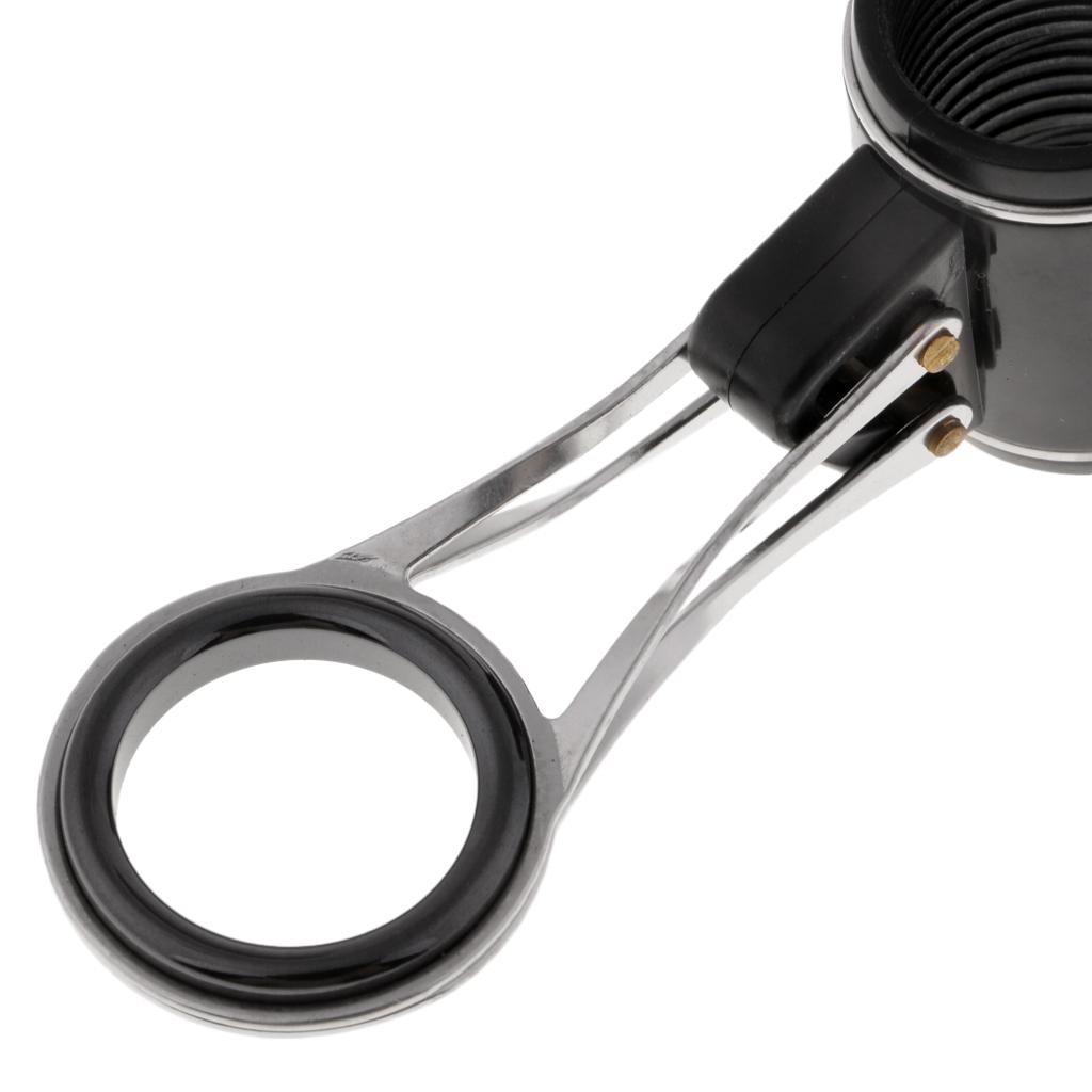 4x Folding Stainless Fishing Rod Guides Ceramic Ring DIY Repair Kit 4 Size