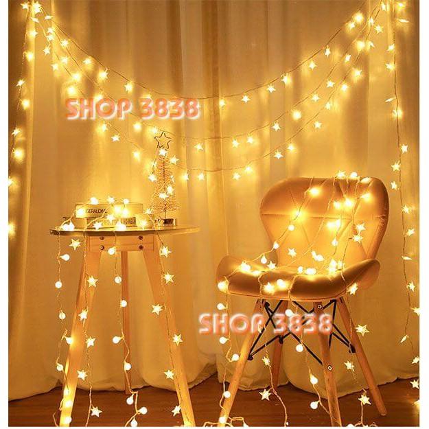Cắm Điện-Dây Đèn Led Dài 10M- 100 Bóng Vàng