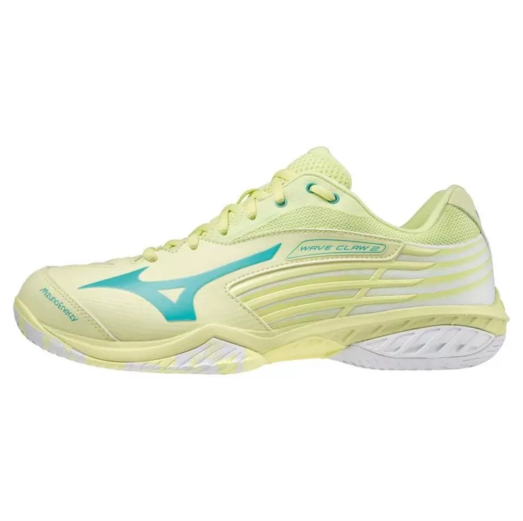 Giày cầu lông MIZUNO WAVE CLAW 71GA211034 cho cả nam và nữ mẫu mới màu vàng-tặng tất thể thao bendu