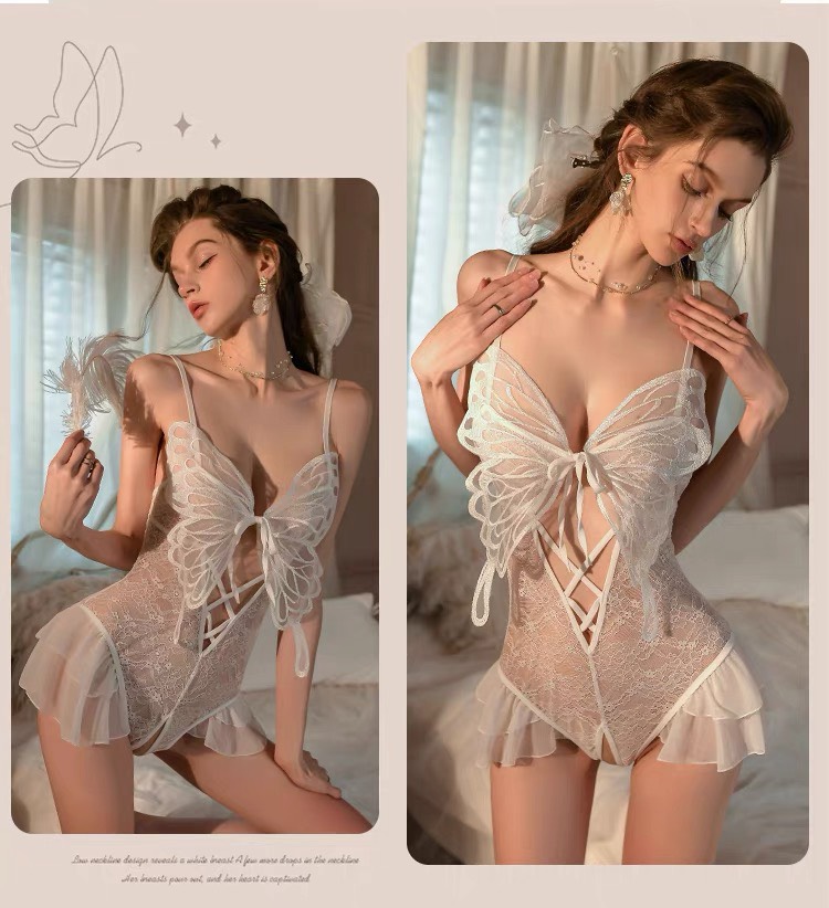 Bộ Bodysuit Ren Hồ Điệp