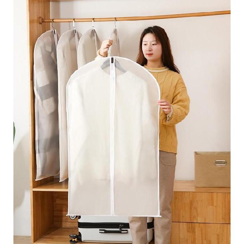 Sét 4 Túi bọc quần áo chống bụi bẩn bằng nhựa trong suốt