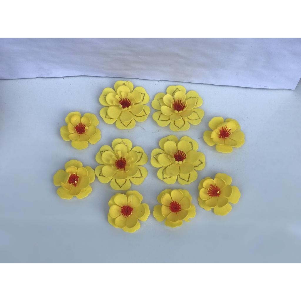 Hình ảnh Sét hoa mai xốp dẻo dán tường - dán kiếng phụ kiện trang trí tết