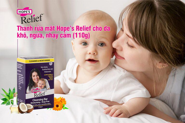 Thanh rửa mặt Hope’s Relief Cleansing Bar cho da khô ngứa, nhạy cảm (110g)