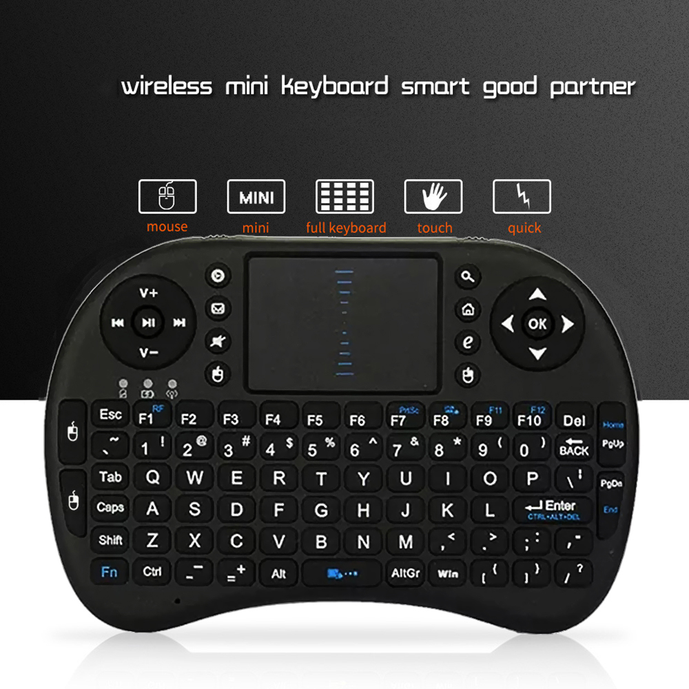 Bàn Phím Qwerty Không Dây Mini I8 Điều Khiển Trò Chơi Dành Cho PC