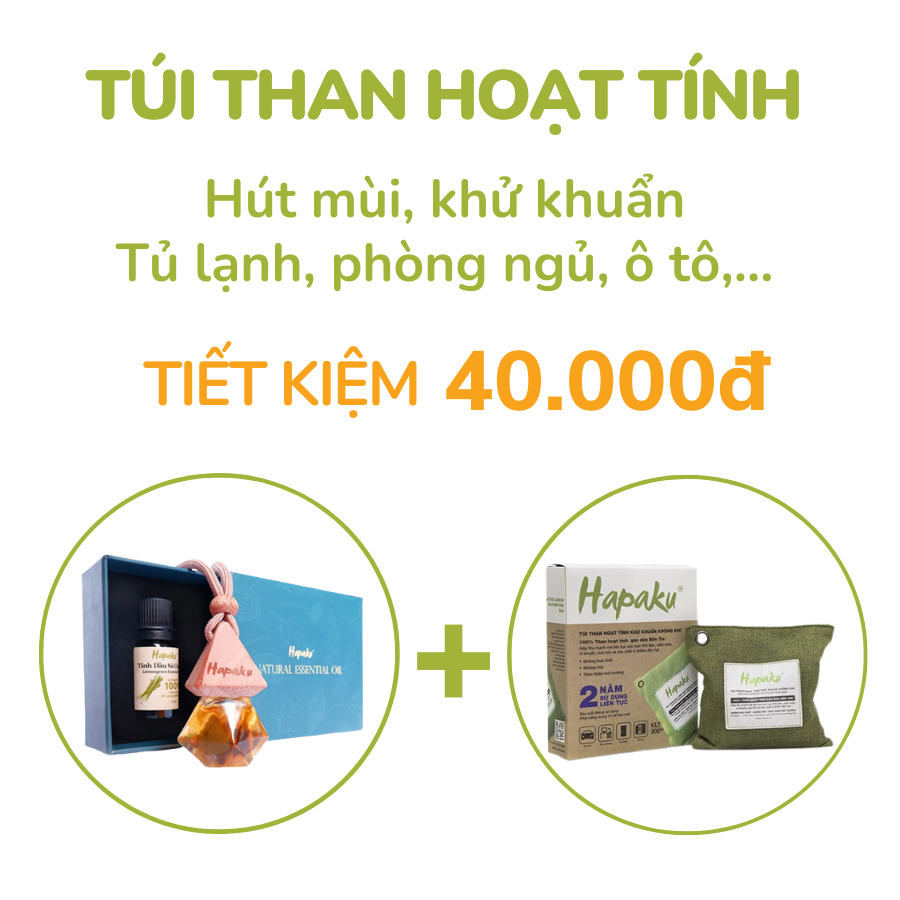 Tinh Dầu Sả Chanh Treo Xe Hương Tự Nhiên Thư Giãn Tinh Thần, Tập Trung Lái Xe Hapaku