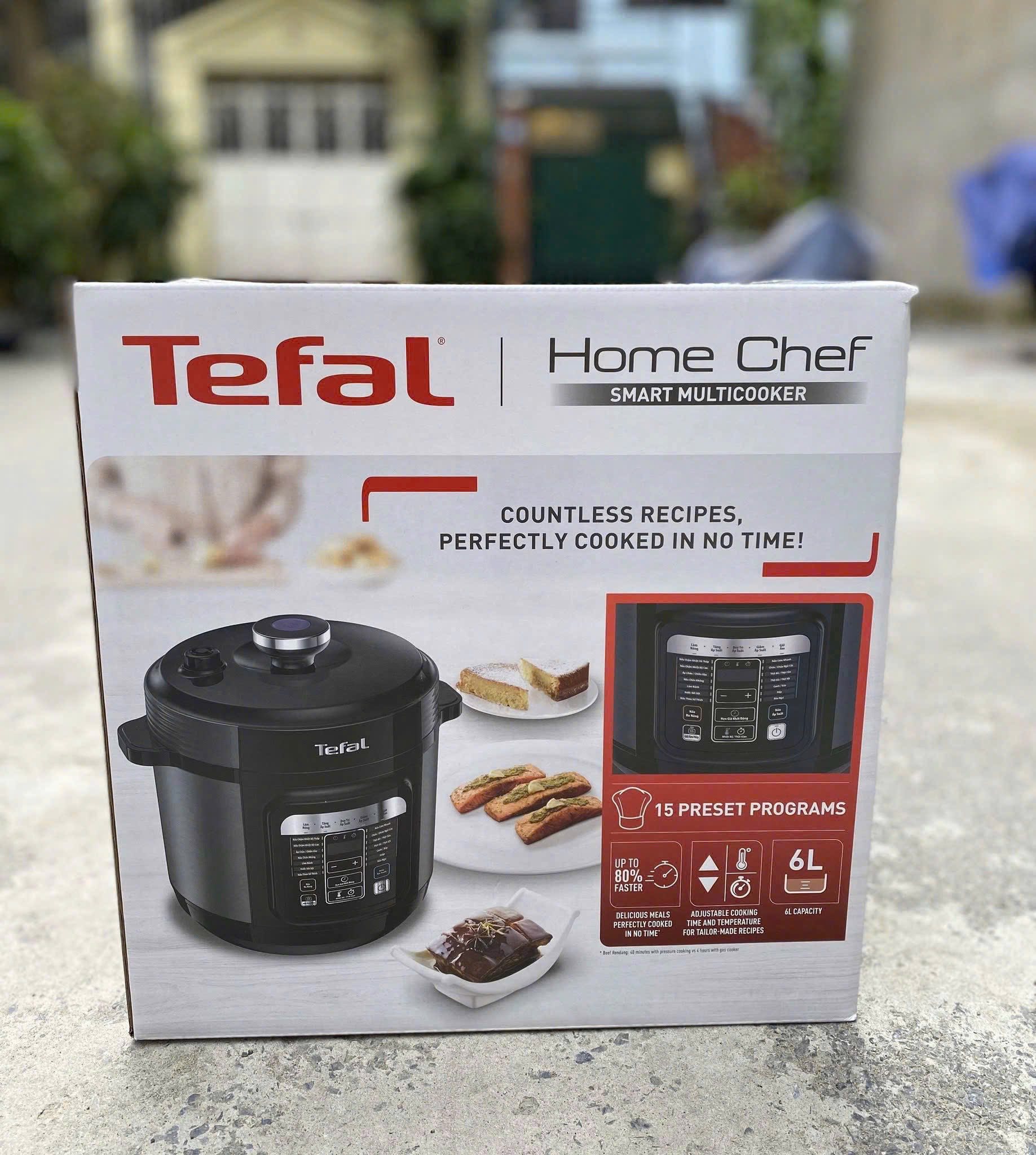 Nồi Áp Suất Điện Tử Đa Năng Tefal Home Chef CY601868 - bảo hành chính hãng 2 năm, hàng nhập khẩu