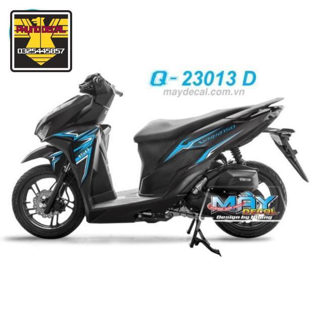 Tem rời vario 150 dán xe đen 23013 3 lớp ko bay màu