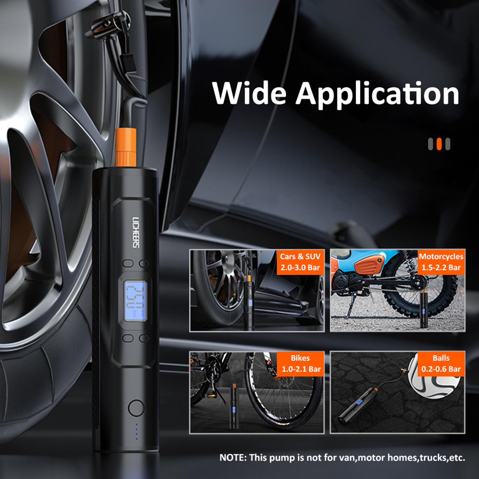 Máy bơm lốp xe ô tô đa chức năng với màn hình hiển thị ánh sáng