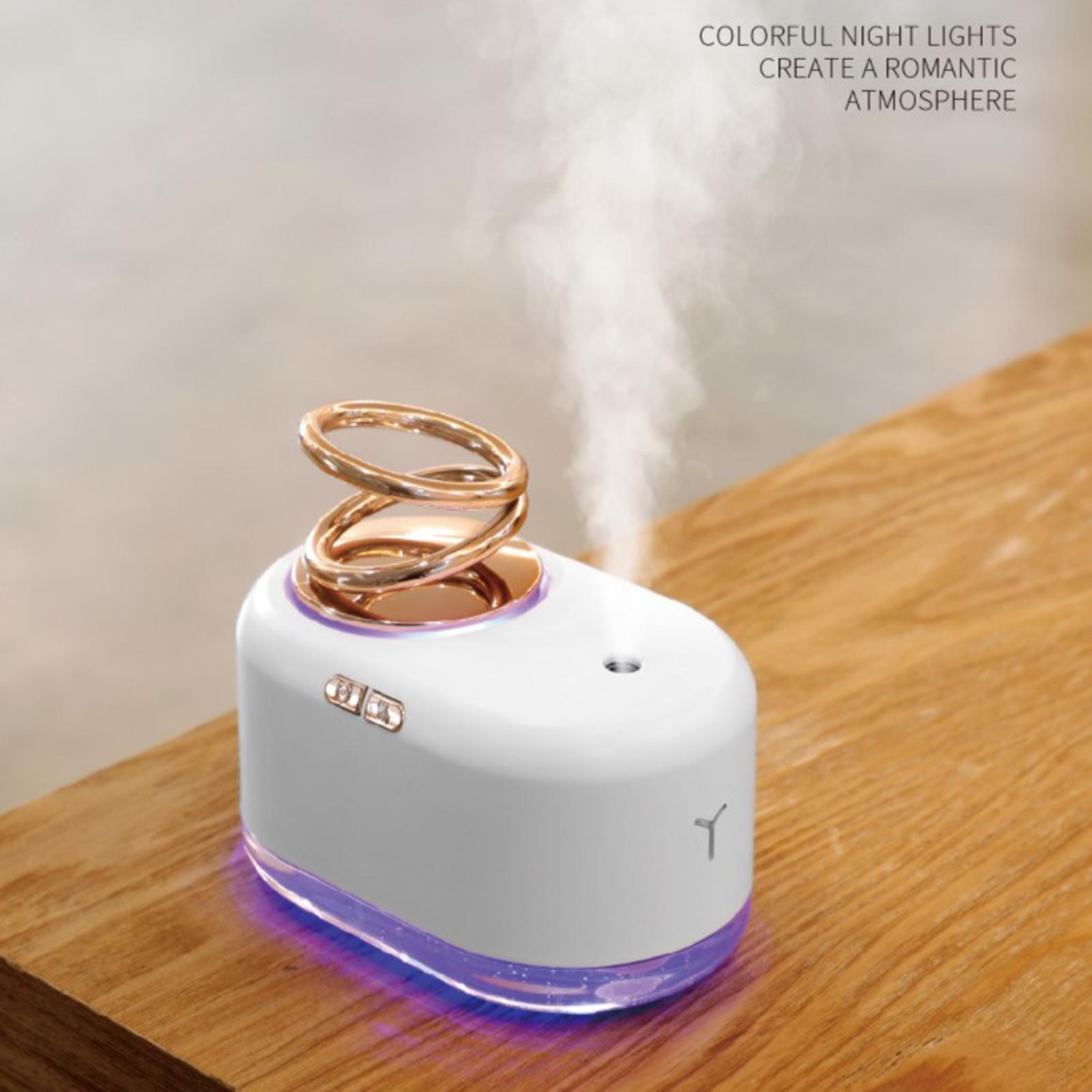 300ml Water Tank Cool Mist Humidifier Diffuser for Baby Home Bedroom Office Whisper-Quiet 2 Working Mist Mode, 7 Color LED Night Light,