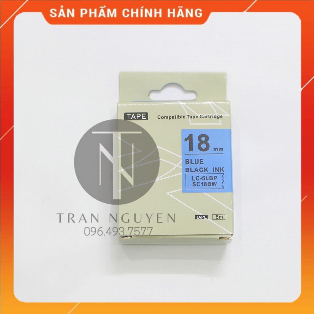 Nhãn in Tepra SC18BW (LC-5LBP) - Chữ đen nền dương 18mm x 8m - Hàng nhập khẩu