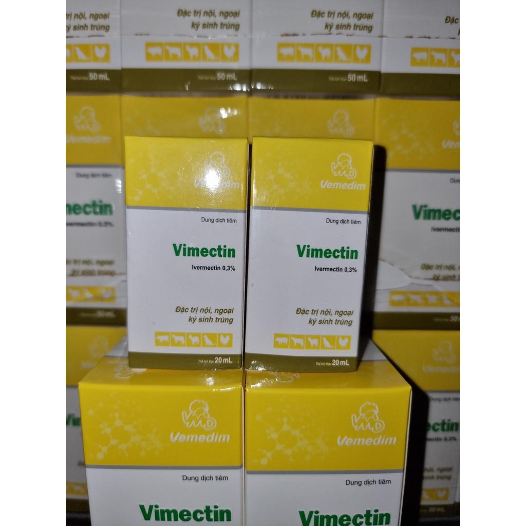 Vimectin 0,3% nội, ngoại ký sinh trùng cho thú nuôi LỌ 20ML