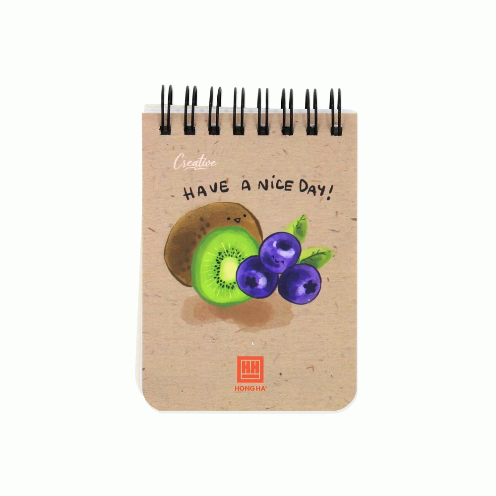 Sổ Lò Xo HH 200 Trang A7 Creative - Sổ Tay 4124 Có Gáy Lò Xo Thuận Tiện, Màu Sắc Trẻ Trung Bìa Bồi Chống Thấm, Ruột Bìa In Dòng Kẻ Rõ Nét Giúp Cho Việc Ghi Chép Được Dễ Dàng Hơn.