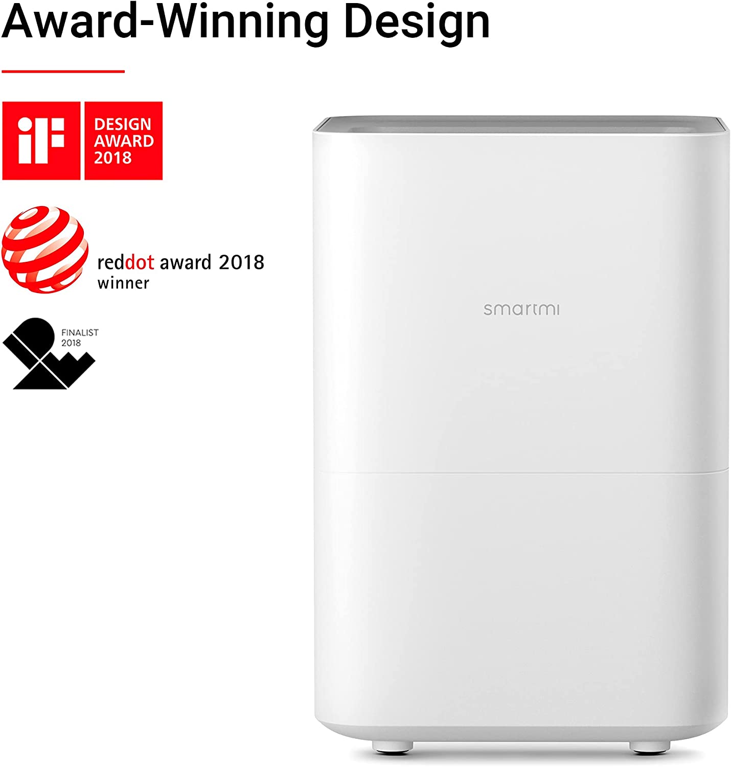 Máy Tạo Ẩm Xiaomi Smartmi Evaporative Humidifier 1 Thông Minh Tạo Ẩm Tự Nhiên, Không Tạo Sương Tự Động Làm Sạch Dung Tích 4 Lít Kết Nối App Theo Dõi - Hàng Chính Hãng