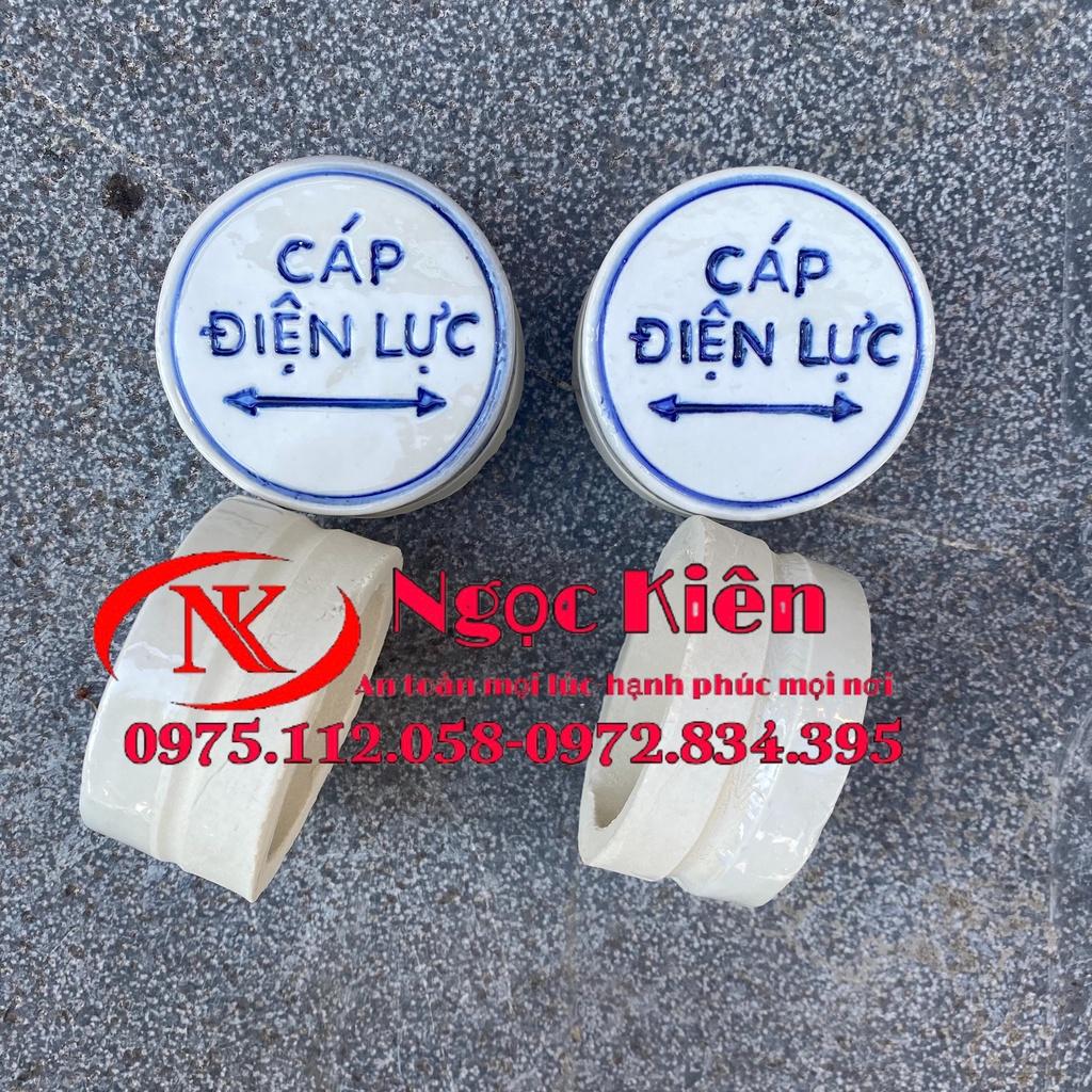 mốc sứ báo cáp,mốc sứ cảnh báo cáp điện lực,mốc sứ cáp điện ngầm