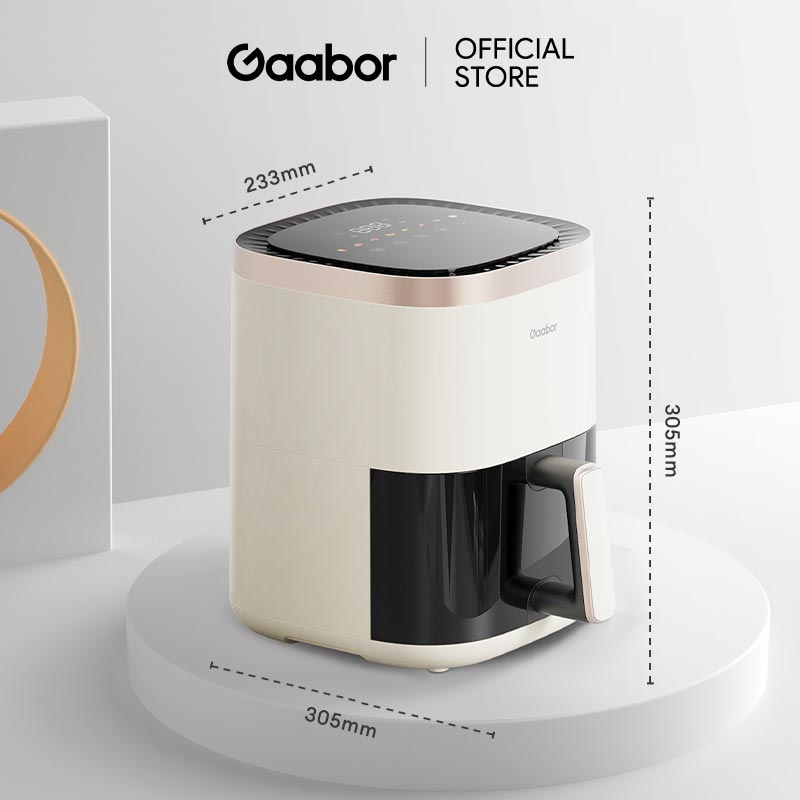 Nồi chiên không dầu màu Pastel Gaabor AF50T-WH01A dung tích 5 lít công suất mạnh 1400W - Hàng chính hãng