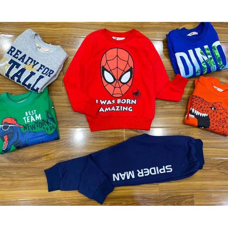 Combo bộ nỉ Bé trai sz 12-13