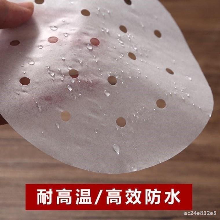 Giấy nến tròn đục lỗ set 400 tờ - dùng lót Xửng hấp và Nồi chiên không dầu