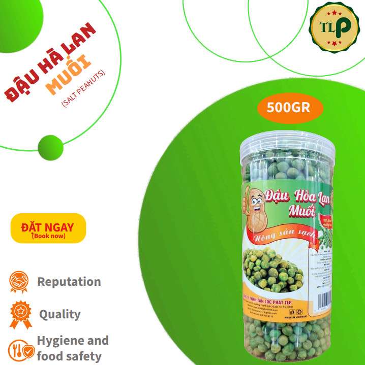 ĐẬU HÀ LAN MUỐI TÂN LỘC PHÁT 500G [ MẪU MỚI ]