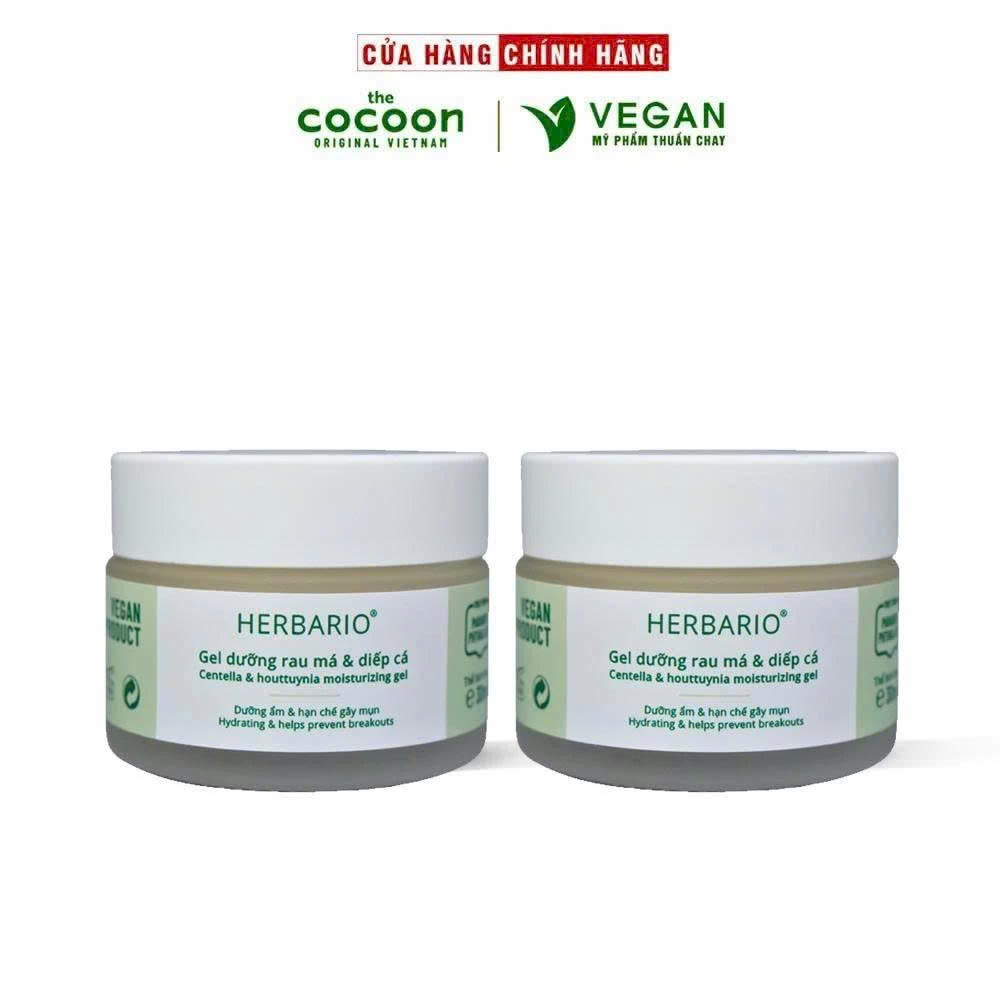 COMBO 2 Gel dưỡng rau má & diếp cá Herbario 30ml thuần chay