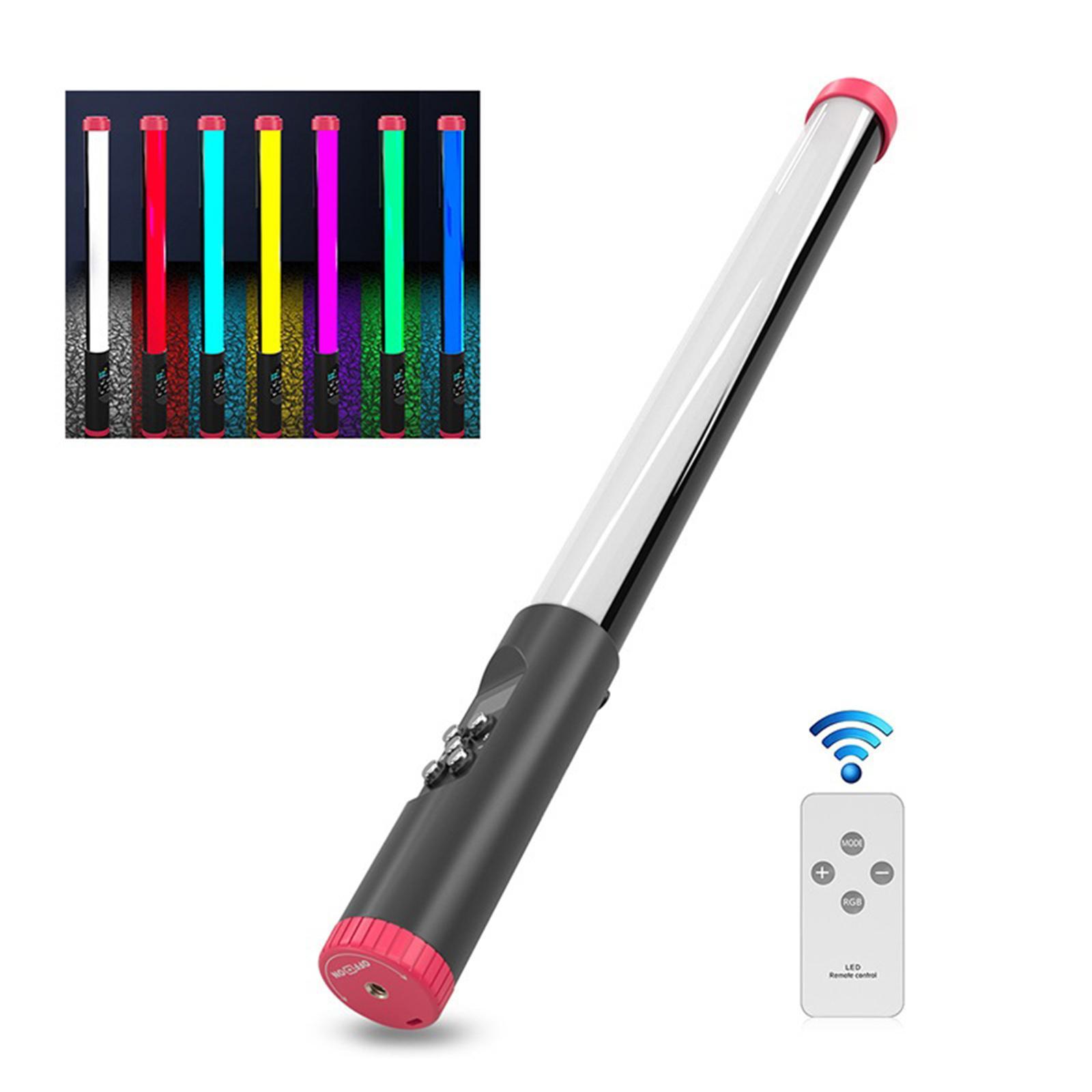 RGB Handheld LED Video Light Remote Control USB Rechargeable Tube Lights