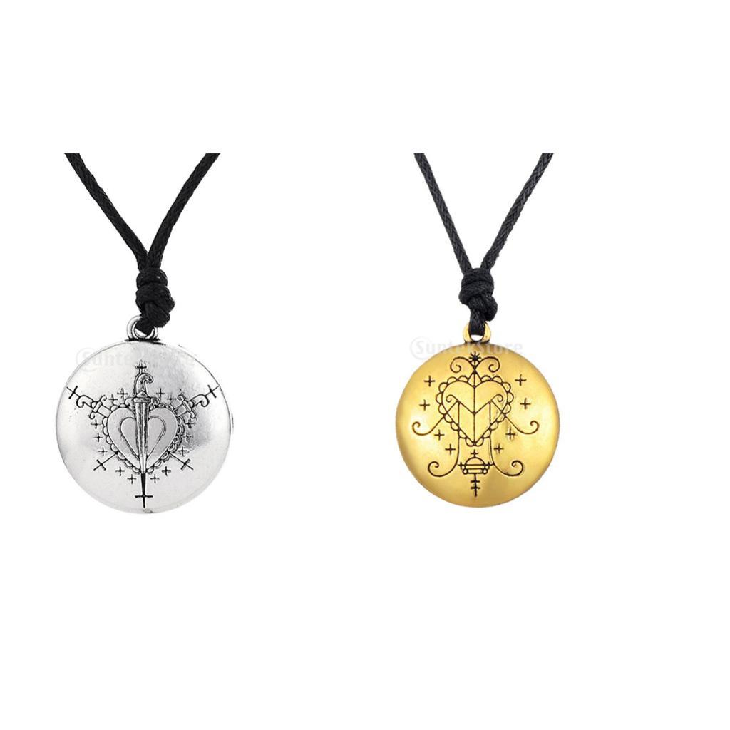 Round Pendant Necklace Simple Design With Unisex Charm -  1
