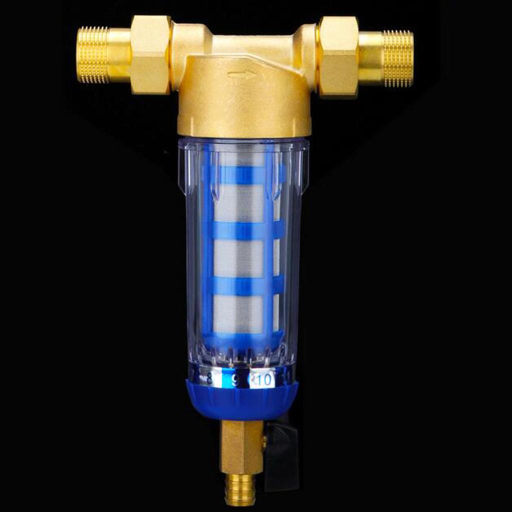 Stainless Steel Copper Port Whole House Sediment Water Filter Pipes 1/2"