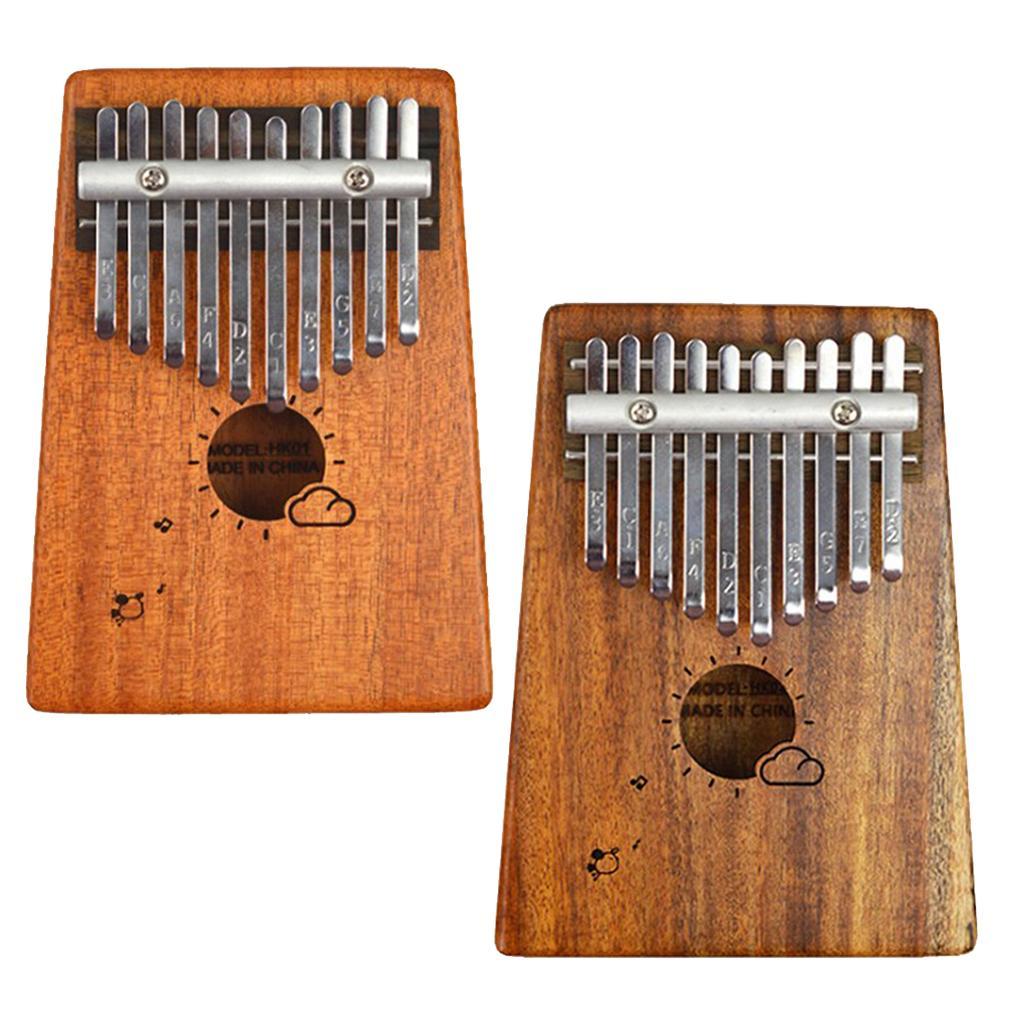 10 Key Kalimba Thumb Piano Mbira Solid Wood Musical Percussion