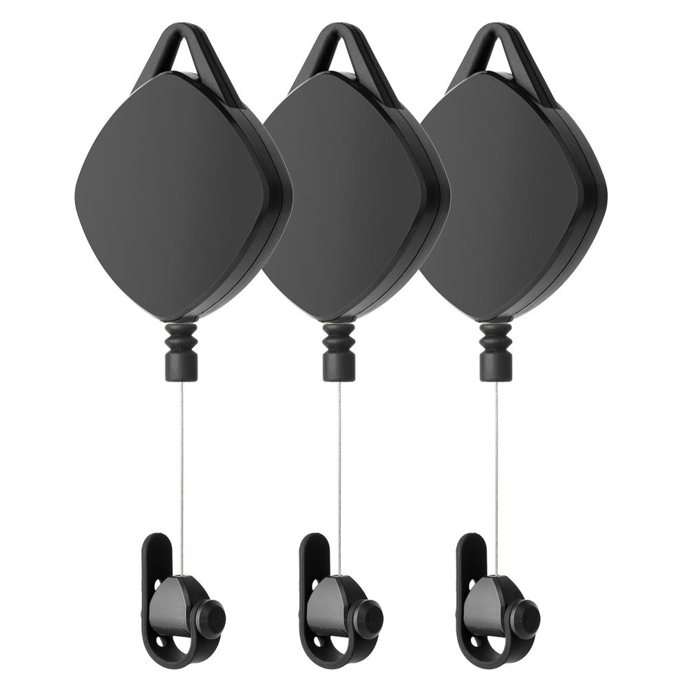 Quản lý cáp Hệ thống ròng rọc trần cho Oculus Rift S Rift PS VR Phụ kiện Bộ phận tai nghe thực tế có thể thu vào Màu sắc: 3 chiếc-Đen
