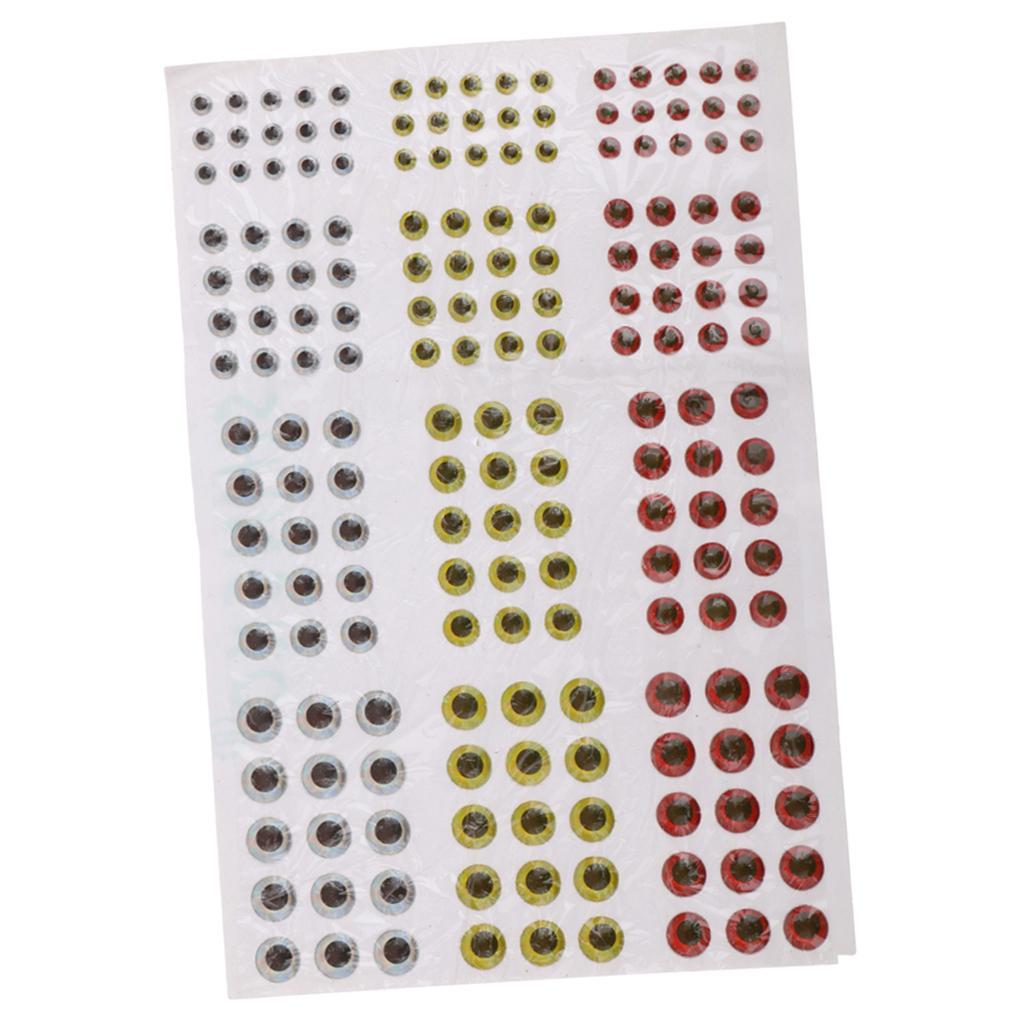 4-7pack 183Pcs Mixed Size 3/4/5/6mm Fishing Lure Eyes for Fly Tying Jigs Craft